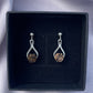 Tasmanian Smoky Quartz faceted sterling silver drop earrings