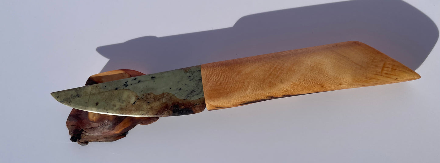 Tasmanian Jade & Huon Pine cheese knife