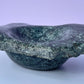 Tasmanian Green Gabbro entirely carved bowl with natural edge