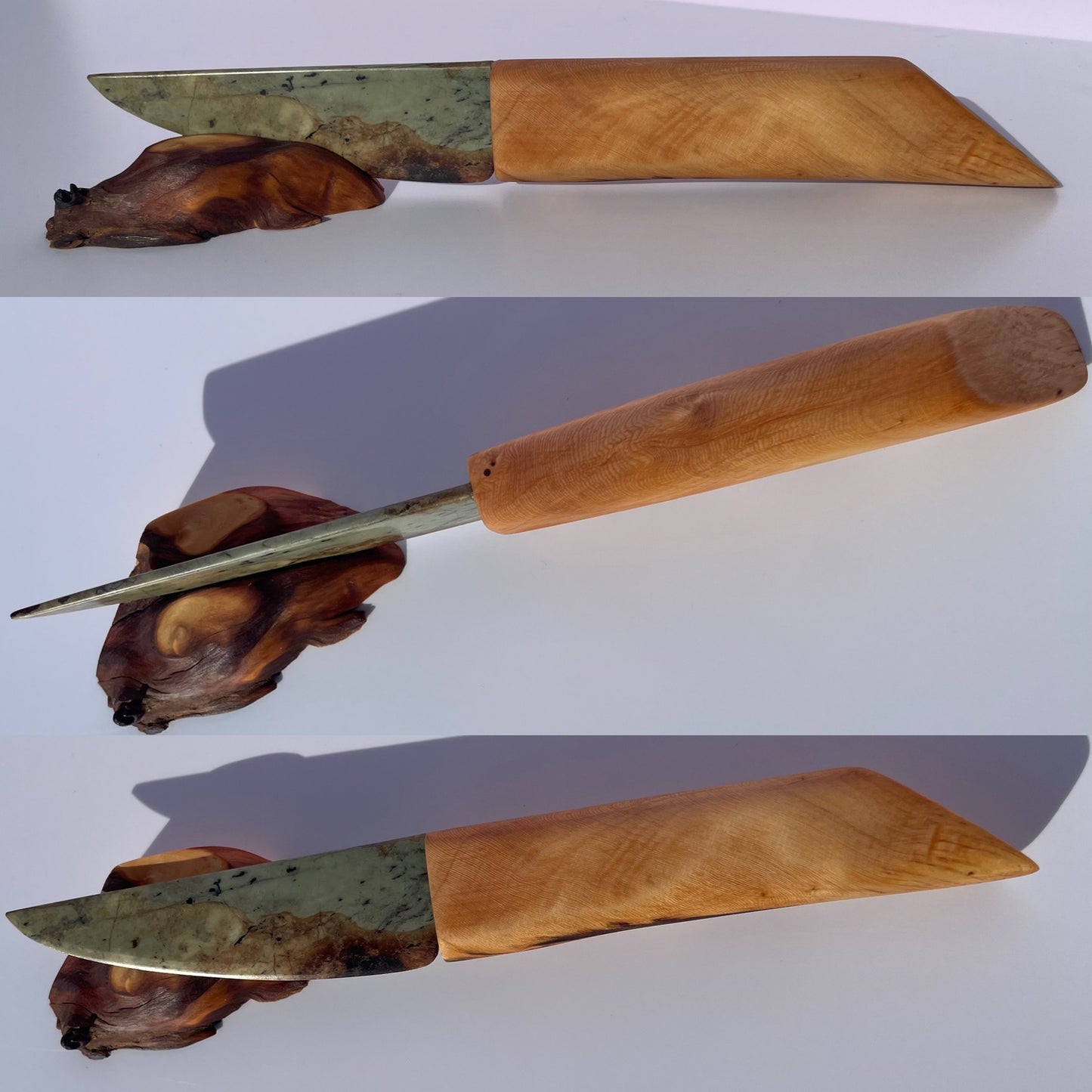 Tasmanian Jade & Huon Pine cheese knife