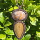 Tasmanian Chalcedony double stone macrame necklace