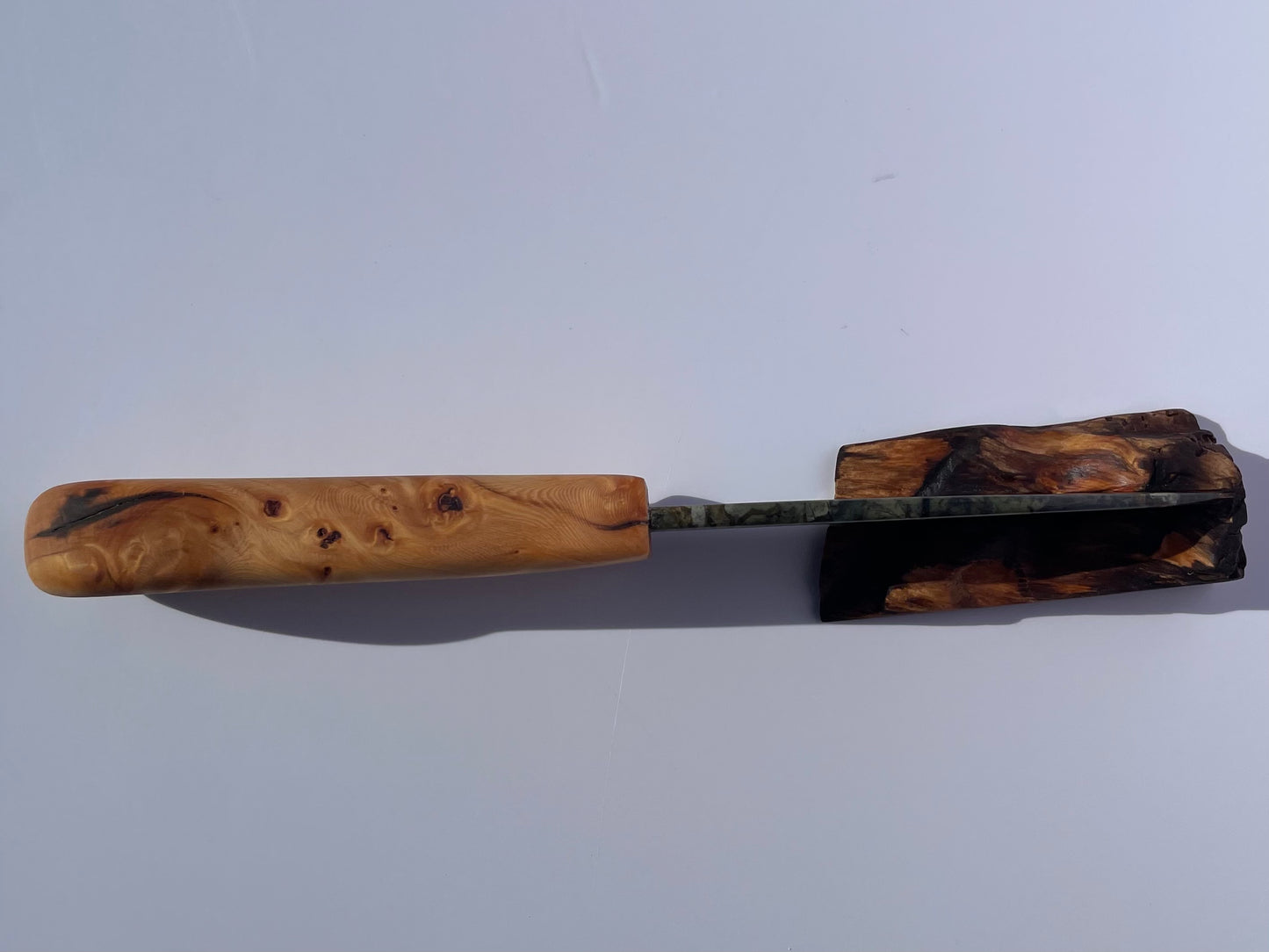 XL Tasmanian Jade & Birdseye Huon Pine knife