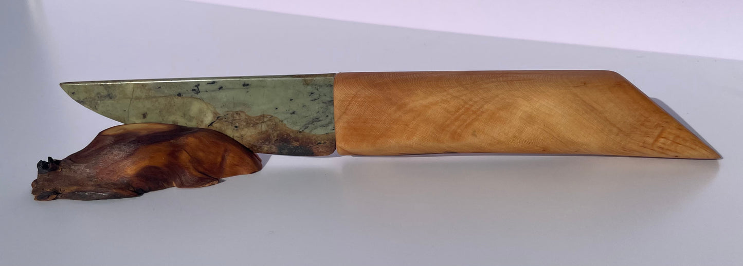 Tasmanian Jade & Huon Pine cheese knife