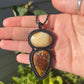 Tasmanian Chalcedony & Jasper double stone macrame necklace