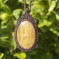 Tasmanian sunshine Chalcedony macrame necklace