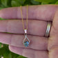 1.12ct Tasmanian Sapphire 9ct gold drop pendant necklace