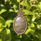 Tasmanian Petrified Wood macrame necklace